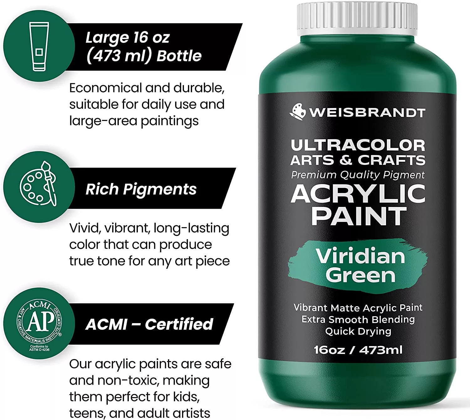Acrylic Paint Viridian Green